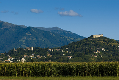 Italy, Asolo, Rocca and Grappa mountain